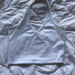 Brandy Melville Classic White Halter Tank